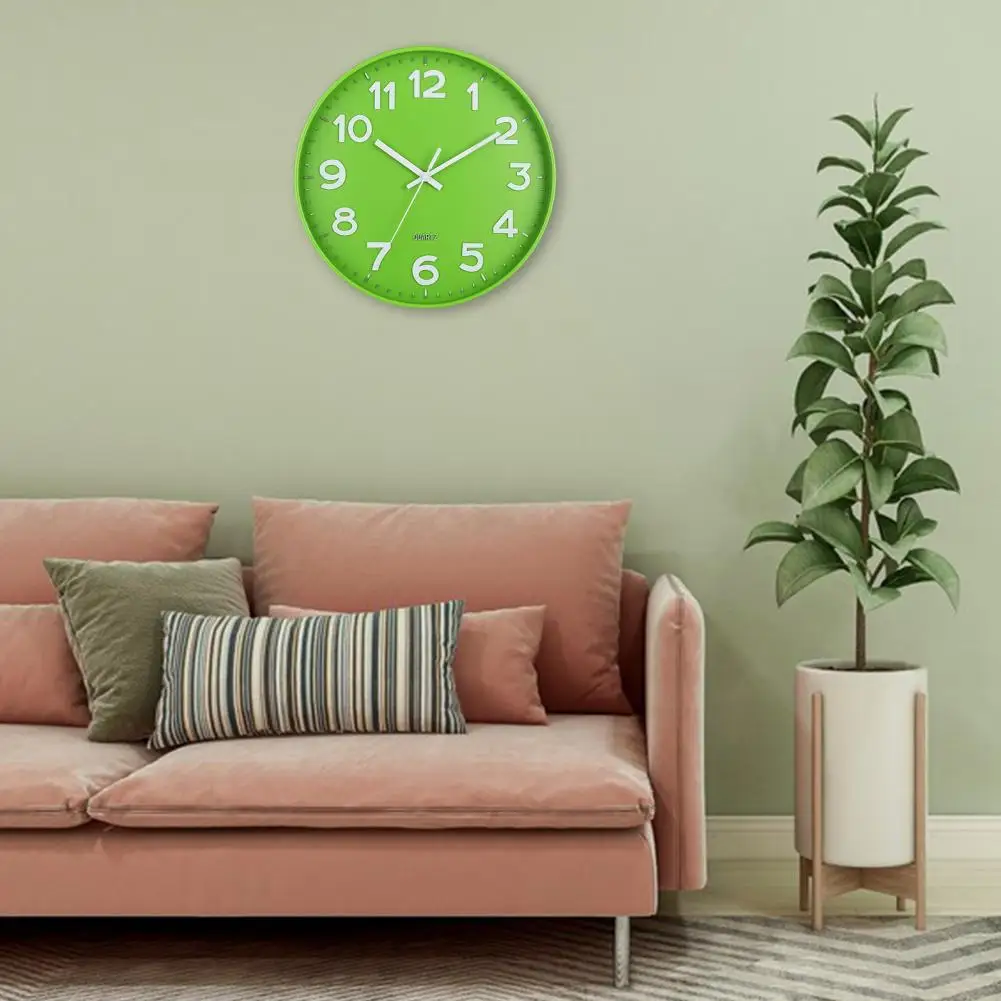 Kitchen Wall Clock High-precision 12-inch Wall Clock Battery Operated Easy-to-read Silent Non-ticking Quartz Timepiece for Home 4