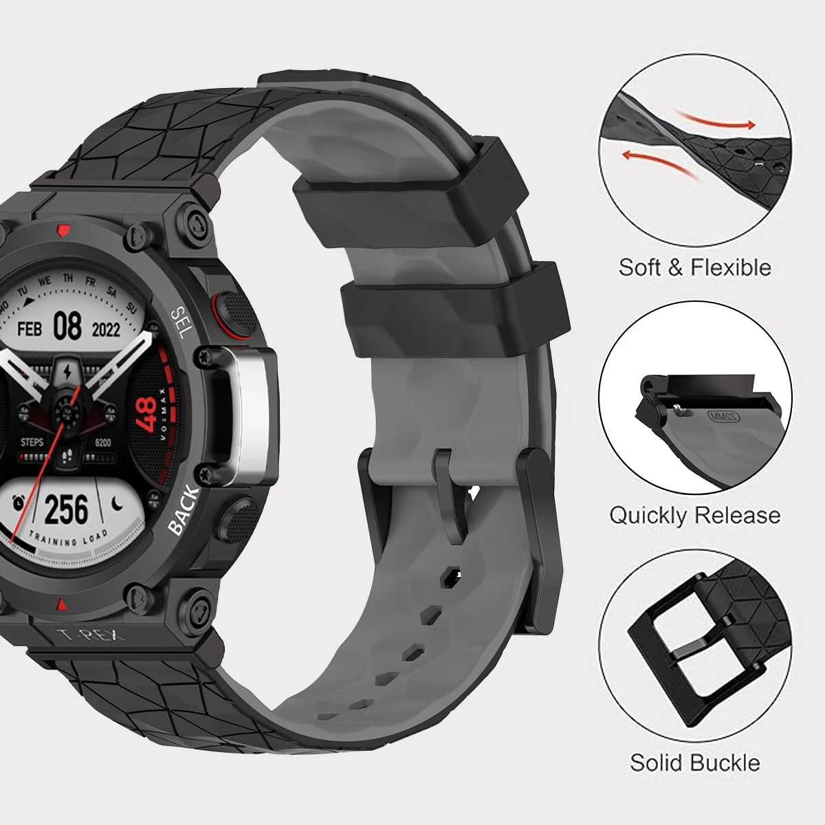 Silicone Sports Watchband Strap Bracelet