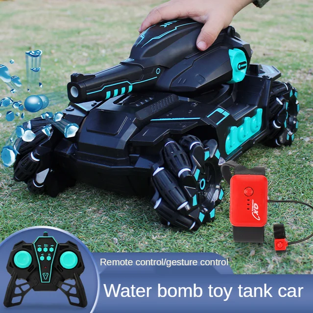 RC Car Large 4WD Tank Water Bomb Shooting Competitive Rc Toy Big Tank Remote Control Car Multifunctional Off-road Kids Toy Gift 1
