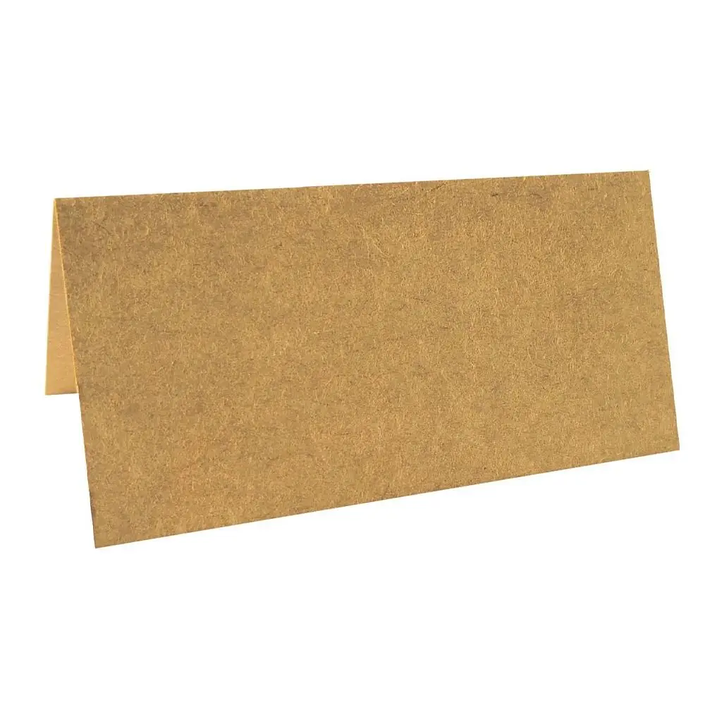 10pcs Vintage Wedding Place Cards Blank Folded Name Seat Card Elegant Kraft Paper Signature Cards Banquet Tables