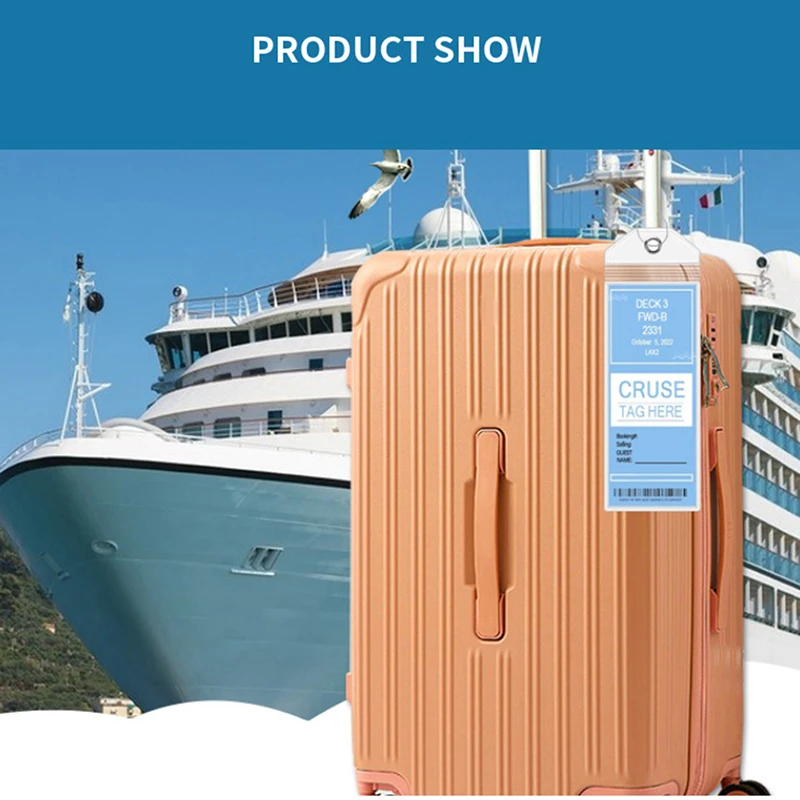 

Waterproof Clear Ship Ticket Card Sleeve Luggage Cruise Tag Holder Zip Seal Pouch Keyring Steel Wire Cable Loop