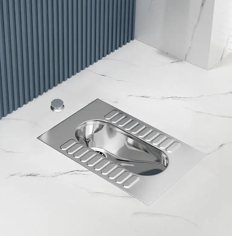 Stainless steel prison squatting pan jail squatting toilet 6