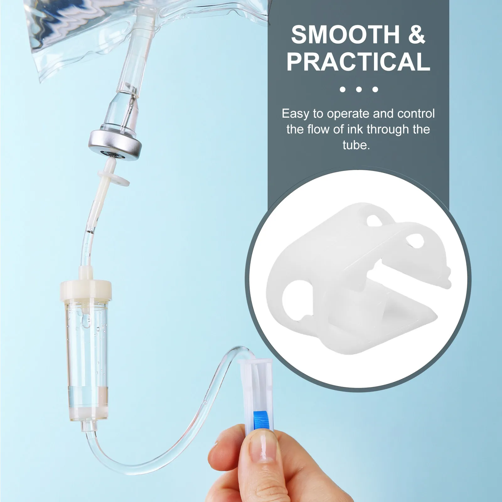 50Pcs 플라스틱 튜브 클램핑 도구 연속 잉크 시스템 용 잉크 튜브 흐름 스토퍼 사이펀 호스 클램프 물 흐름 제어 클립