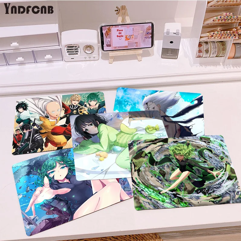 

One Punch Man Small Desktop Desk Mat Kawaii Gaming Accessories Students Writing Pad Office Desk Accessories