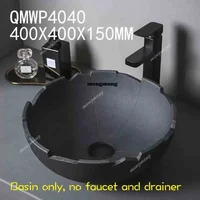 อ่างล้างหน้าเซรามิกสีดำแบบใหม่ ดีไซน์สร้างสรรค์รูปทรงเปลือกไข่ อ่างล้างหน้าสำหรับบ้าน อ่างล้างหน้าสำหรับระเบียง อ่างล้างหน้าแบบวางบนเคาน์เตอร์ 4