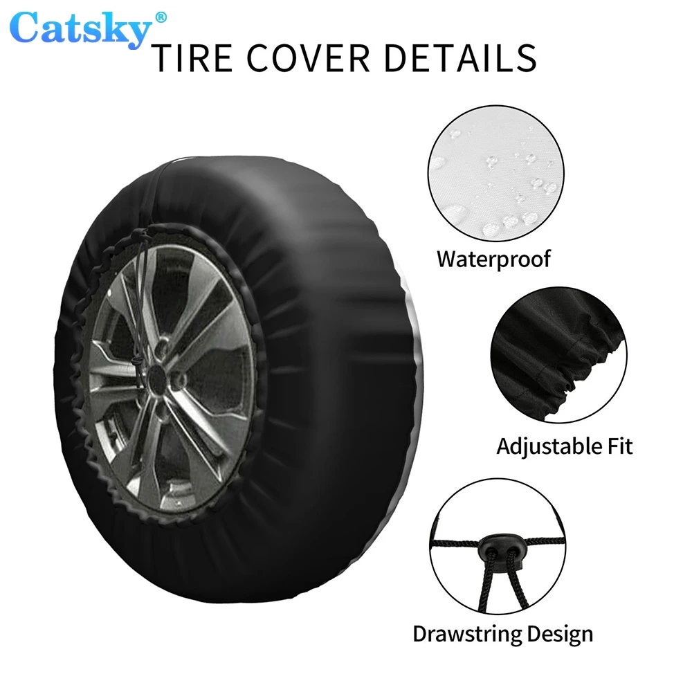 Custom Car Spare Tire Cover Dust-Proof UV Sun Wheel Tire Cover Fit for RV,  SUV, Camper Cat Spare Tire Cover, Tire Cover Decor AliExpress