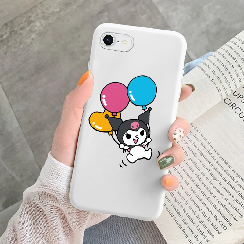 thumbnail image 1 of Funda bonita de Anime para iPhone 7 8 Plus SE 2020, funda de silicona suave a prueba de golpes para iphone 7Plus 8 +, funda Kuromi Rabbit, 1 of 5