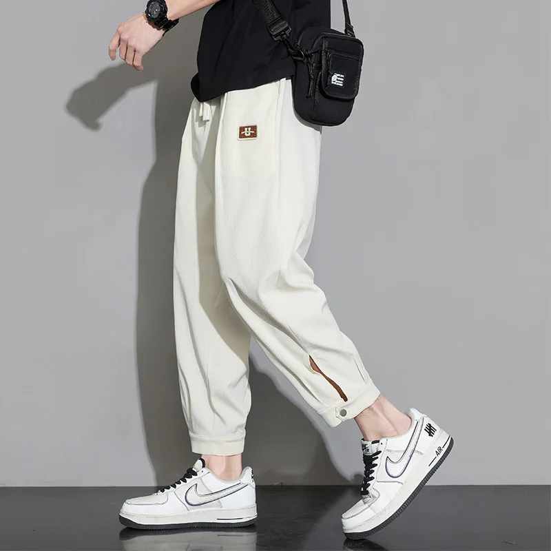 

Pants men's thin casual pants in summer, leg-tied pants, quick-drying sports pants and ice silk men's pants