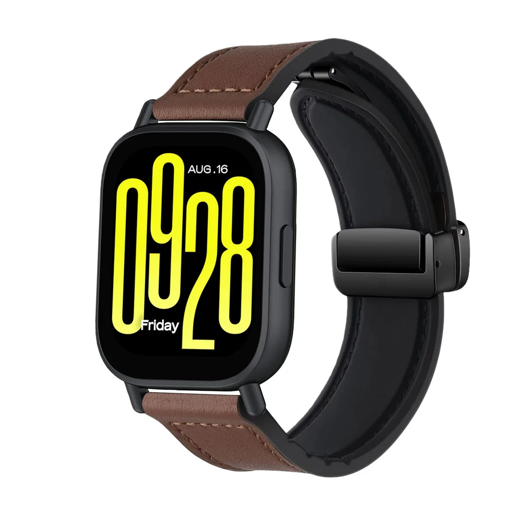 22mm Magnetic Leather-Silicone Watch Band Bracelet