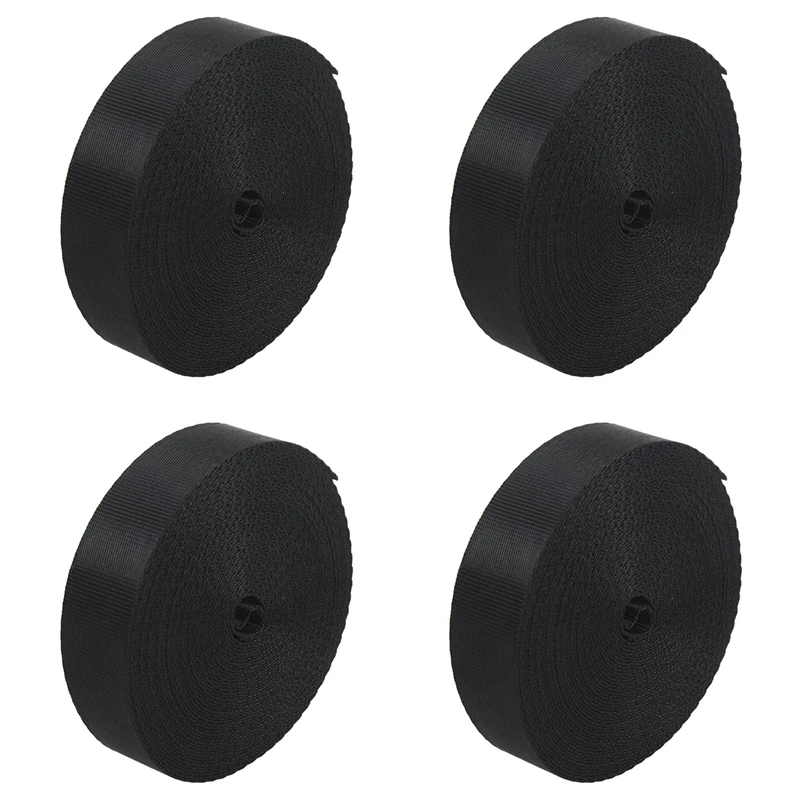 

4 шт., черная нейлоновая лента, ширина 25 мм