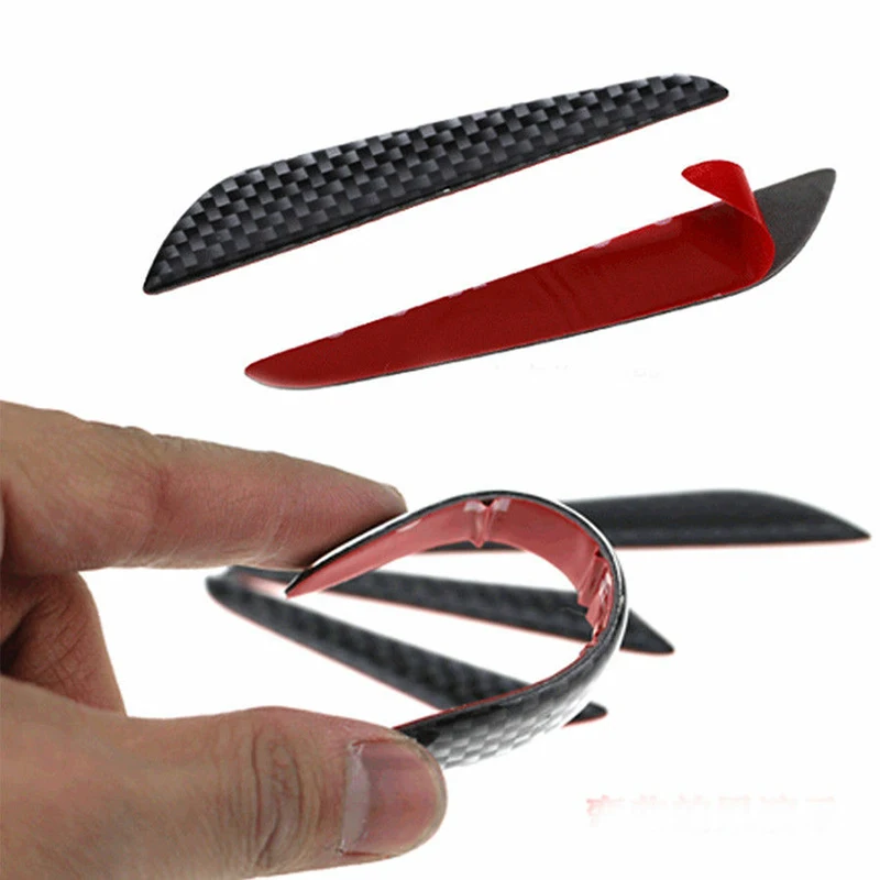Car Door Edge Guard Strip 4x Anti-collision Trim Carbon Fiber Bumper