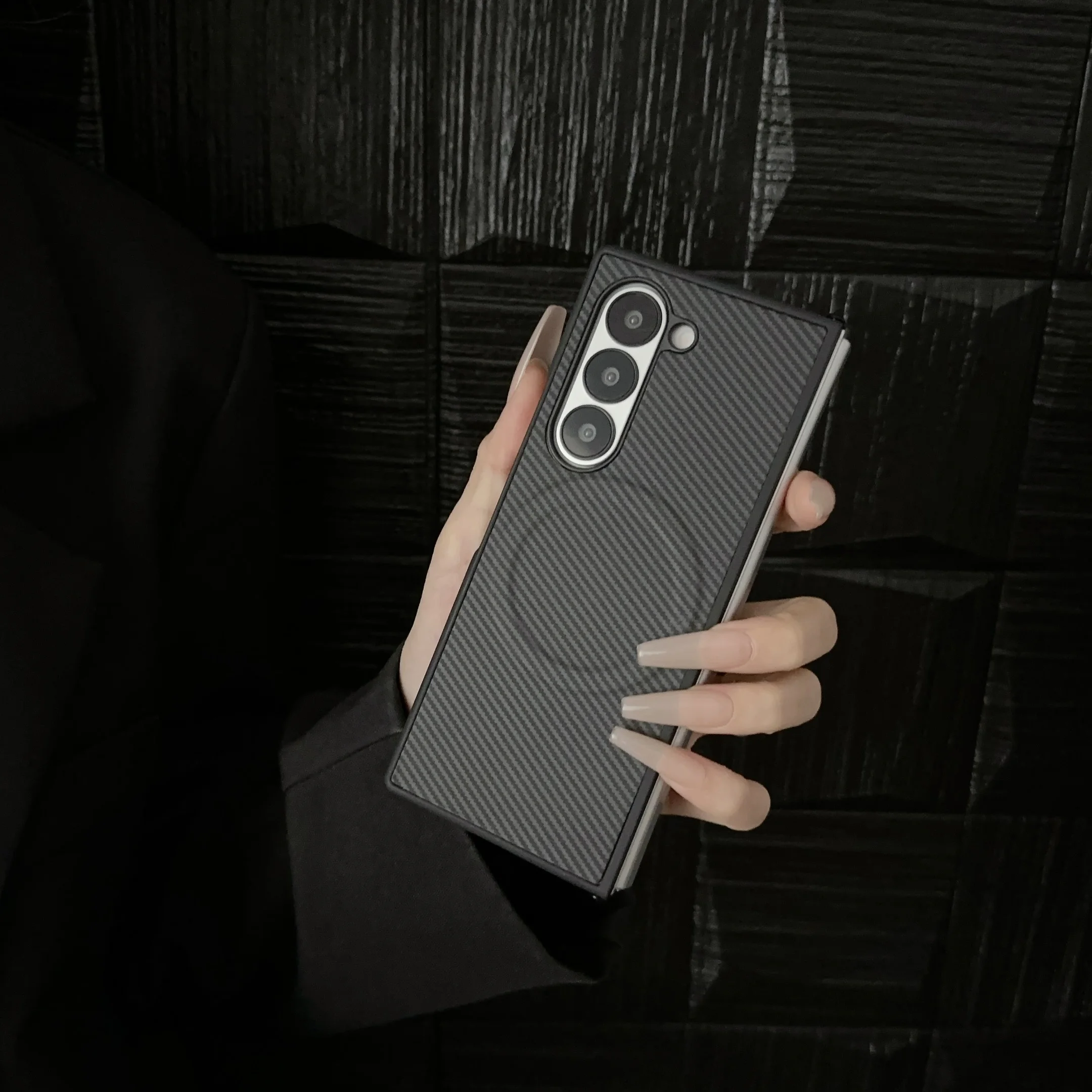 Für Samsung Galaxy Fold 3 4 5 6 Luxus-Business-Mann-Magnet dünne Handy-Hülle_voghion.com