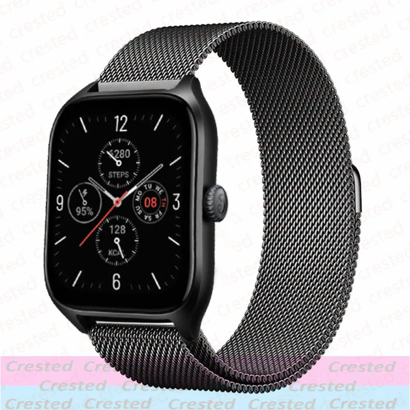 Sleek Milanese Metal Band, 20mm/22mm Adjustable Bracelet Strap