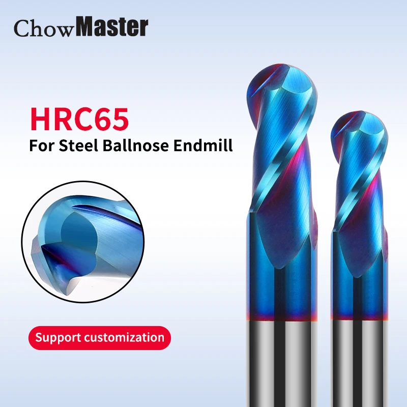 HRC65-Ball-Cutter-Tungsten-Steel-Milling-Cutter-2-Flute-High-Hardness ...