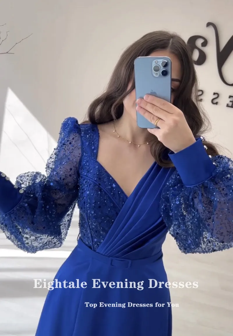 blue evening top