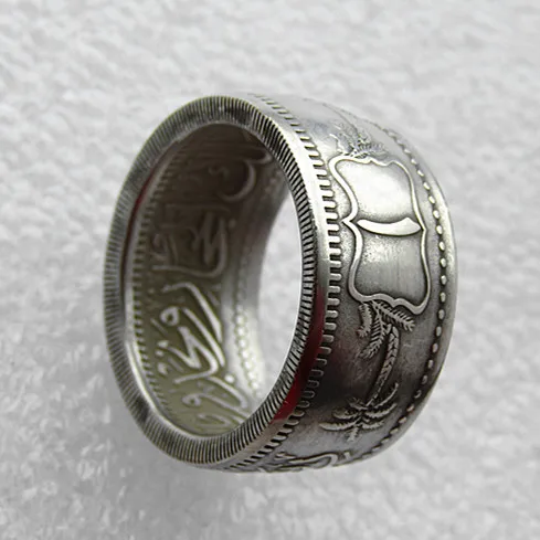 

Handmade Ring By SA(08)AH 1346 (1928) Saudi Arabia 1 Riyal copper-nickel alloy Copy Coins In Sizes 8-16