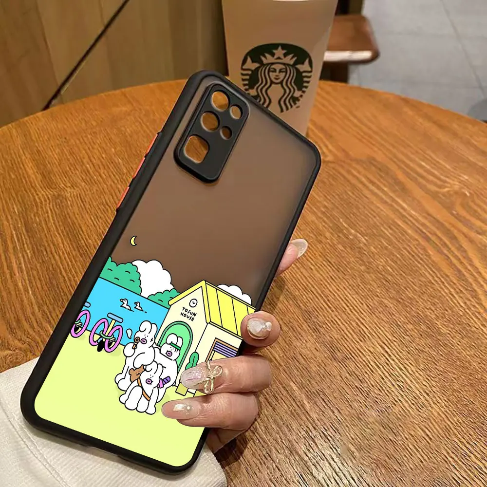 thumbnail image 1 of Matte Case for HONOR 70 50 30S 30 20 8X 9A 9X PLAY 4T X7 X8 X9 X10 5G V40 Case Funda Coque Capa Shell White Pig Rabbit Cartoon, 1 of 5
