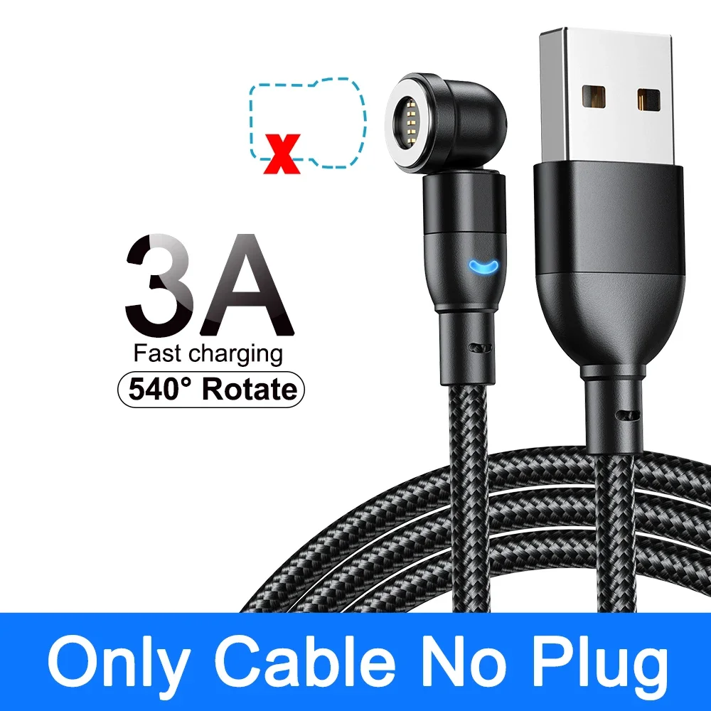 Enhanced Magnetic Fast Charging Cable 3A – Rotatable USB Type C Data Cord