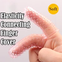 1PCS Kristall Wolf Zahn Doppel-Finger Zusammen Finger Abdeckung für Erwachsene Paare Sexuelle Frauen Klitoris Vaginale Stimulation sex Spielzeug 1