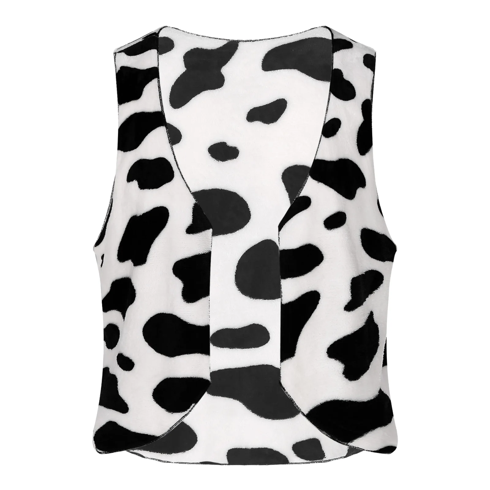 Men Cow Print Open Front Coat Jacket Vest Halloween Festival Hippie Costume Cowboy Cardigan Cosplay Party Fancy Dress Up 4