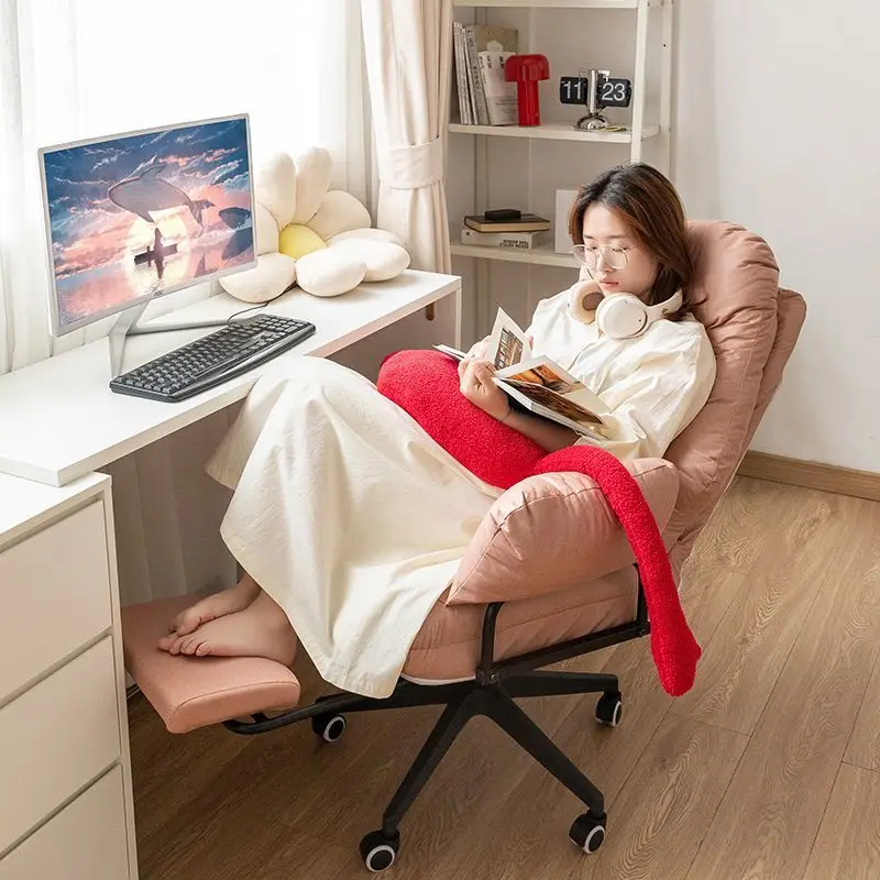 Computer Ergonomic Office Chair Cushion Luxury Living Room Gaming Office  Chair Comfy Dining Sedia Ufficio Home Furniture - AliExpress