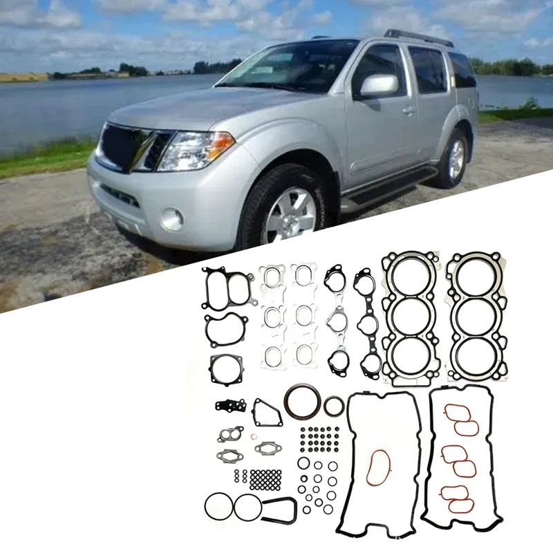 

Полный комплект прокладок двигателя 10101-EA225, детали для 2004-2012 Nissan VQ40DE Pathfinder (R51), твердый корпус 50273300 л, Комплект прокладок для ремонта