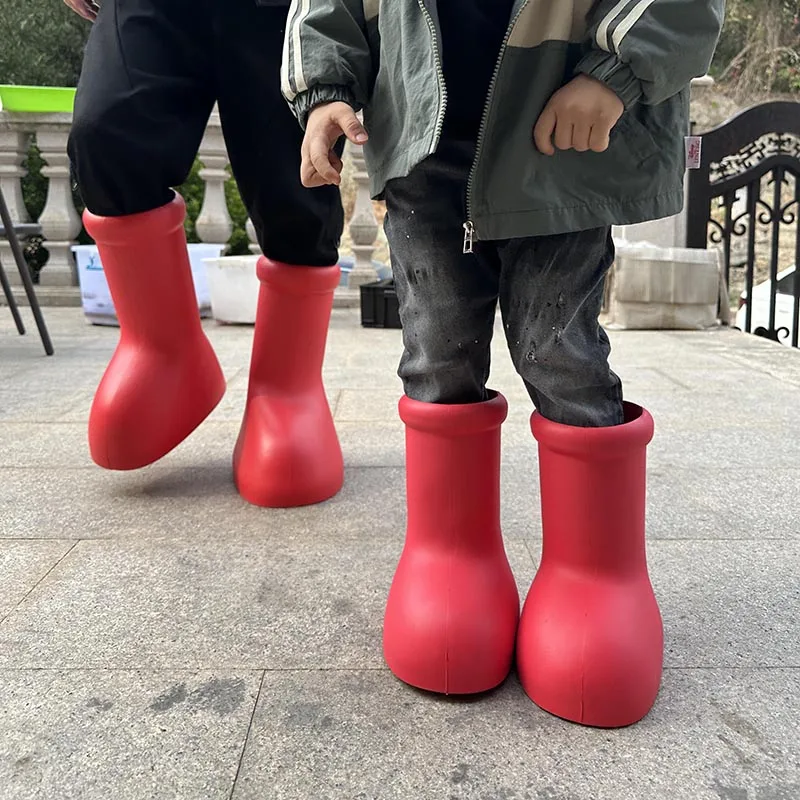 Red Big Boots Machine Boy Cartoon Child Red Astro Boy Shoes