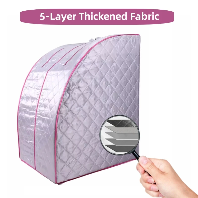 Single Personal Steam Sauna Spa Portable Folding Steam Sauna with 1000W&2.6L Steam Generator Person Sauna Tent for Relaxation 4