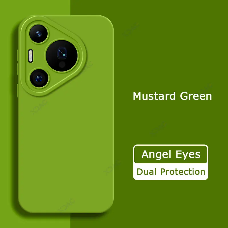 Luxury Angel Eyes Square Liquid Silicone Case Cover - 360° Soft Protective Mobile Phone Bag