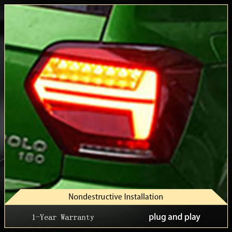 

Car Lights For Volkswagen VW Polo Plus 2019-2023 Modified Rear Lamp Assembly LED DRL Brake Turn Signal Taillight Accessories