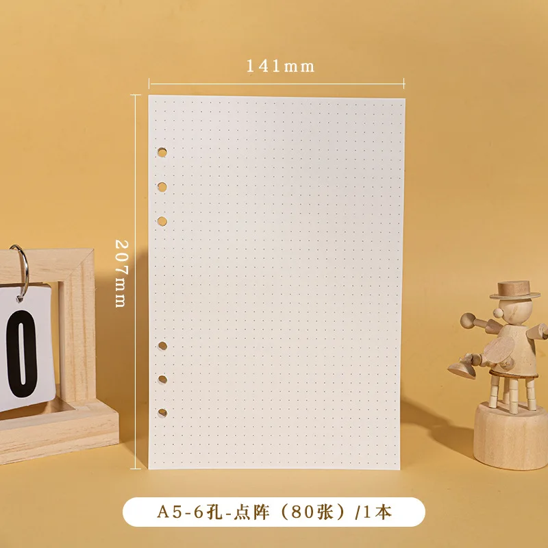 Compact PU Leather Binder Wallet with Magnetic Closure, Refillable 6-Ring Planner Cover