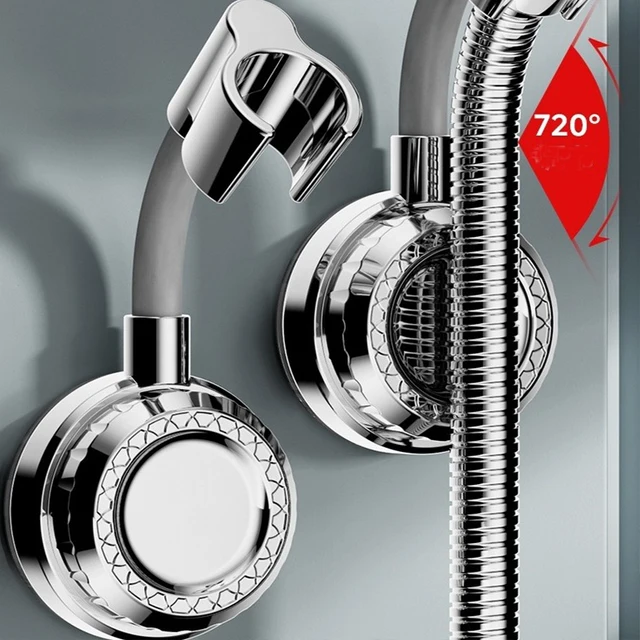 ขายึดหัวฝักบัวในห้องน้ำแบบถ้วยดูด, ตัวยึดหัวสเปรย์ฝนแบบไม่ต้องเจาะ, ฐานฝักบัวแขวนผนังแบบปรับได้อเนกประสงค์ 6