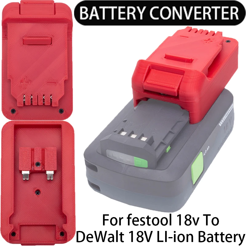 

Battery Adapter for DeWalt 18/20V Li-Ion Tools Converter to Festool AIRSTREAM 18V Li-Ion Battery Adapter Power Tool Accessory