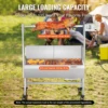 VEVOR 35inch Rotisserie Grill Electric Motor Charcoal Spit Grill Stainless Steel Roaster w/Lockable Wheels for Camping Outdoor 3