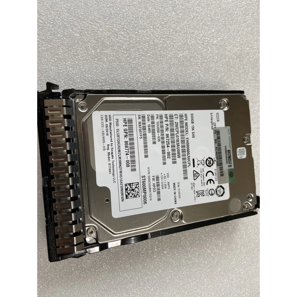 HDD HPE 600GB 2.5″ SAS 12G 15K SFF – Nuovo 870757-B21 / 870794-001 / 867254-002