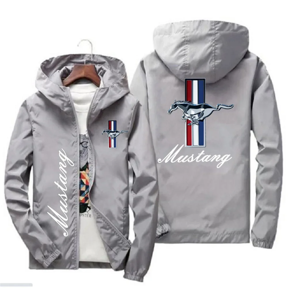 Spring and Autumn Ford Mustang Car Logo Print Hooded Jacket Fashion Charge Jacket Men's Wind Jacket Men's Outdoor Casual Wear 6 Sffc4954843d34e929769175f63da2a0ef