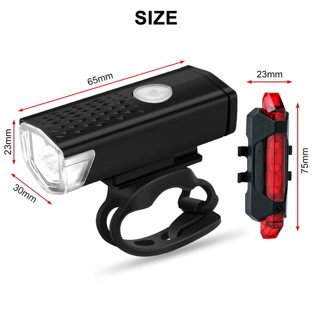 Rechargeable Bike Front Bicycle Lights Front Back Rear Taillight  MTB Road Bike Headlight Bicycle Accessories Ciclismo Фонарик
