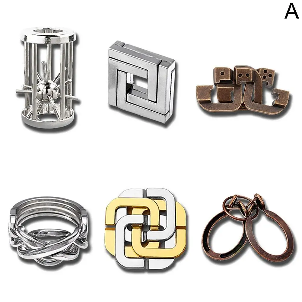 

Educational Early Learning Luban Lock Puzzle Toy Metal Wire Puzzle Metal Brain Teaser Toys Puzzles Game For Children Adults