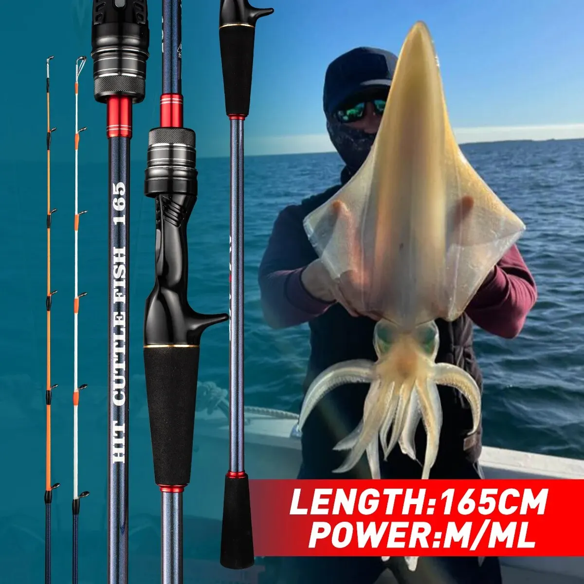 Ultralight Carbon Squid & Octopus Jigging Rod 20–120g 1