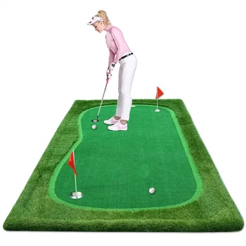 PGM 3 Holes Indoor Golf Putting Green 100x300cm Indoor Outdoor Training Putter Mat Practice Putting Green for Home Use GL006 1