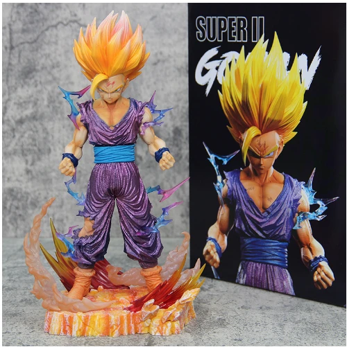 Pvc 25Cm Dragon Ball Gohan Anime Figure Super Saiyan 2 Gohan Action Statue Collection Model Toy Figurine For Kid Birthday Gift