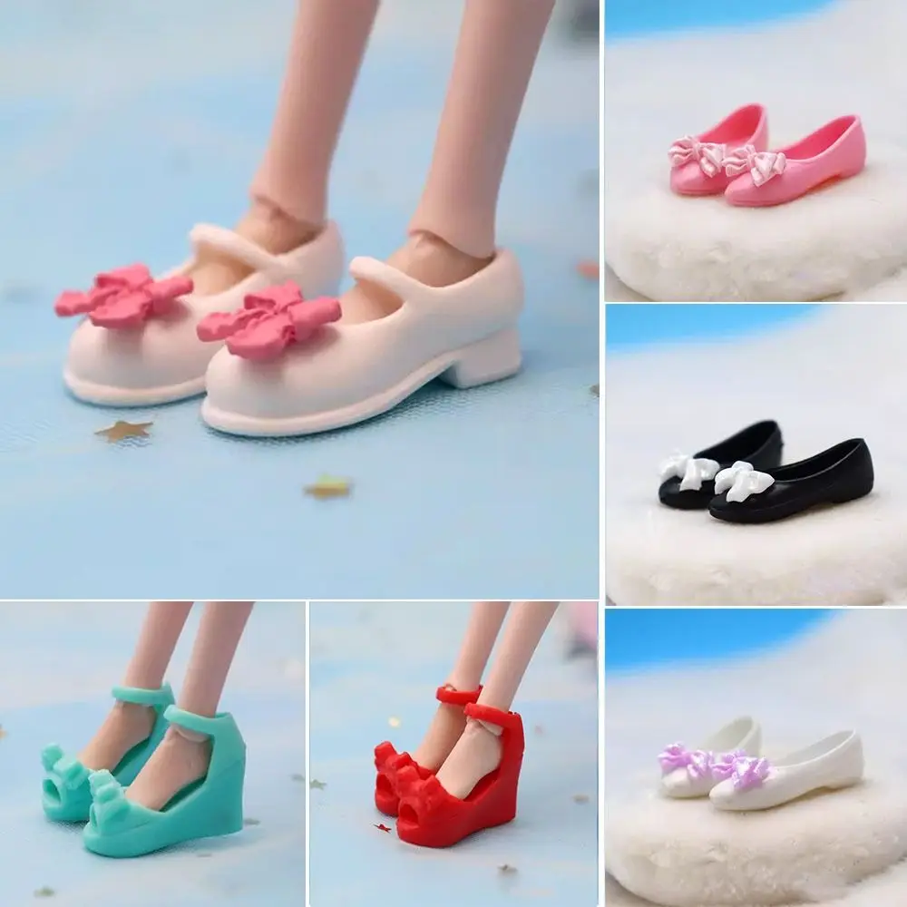 

1Pair Plastic Pink Doll Shoes For 30cm Doll Shoes High Heels Super Model Female Boots 1/6 Doll Casual Shoes Figure Doll Sandals
