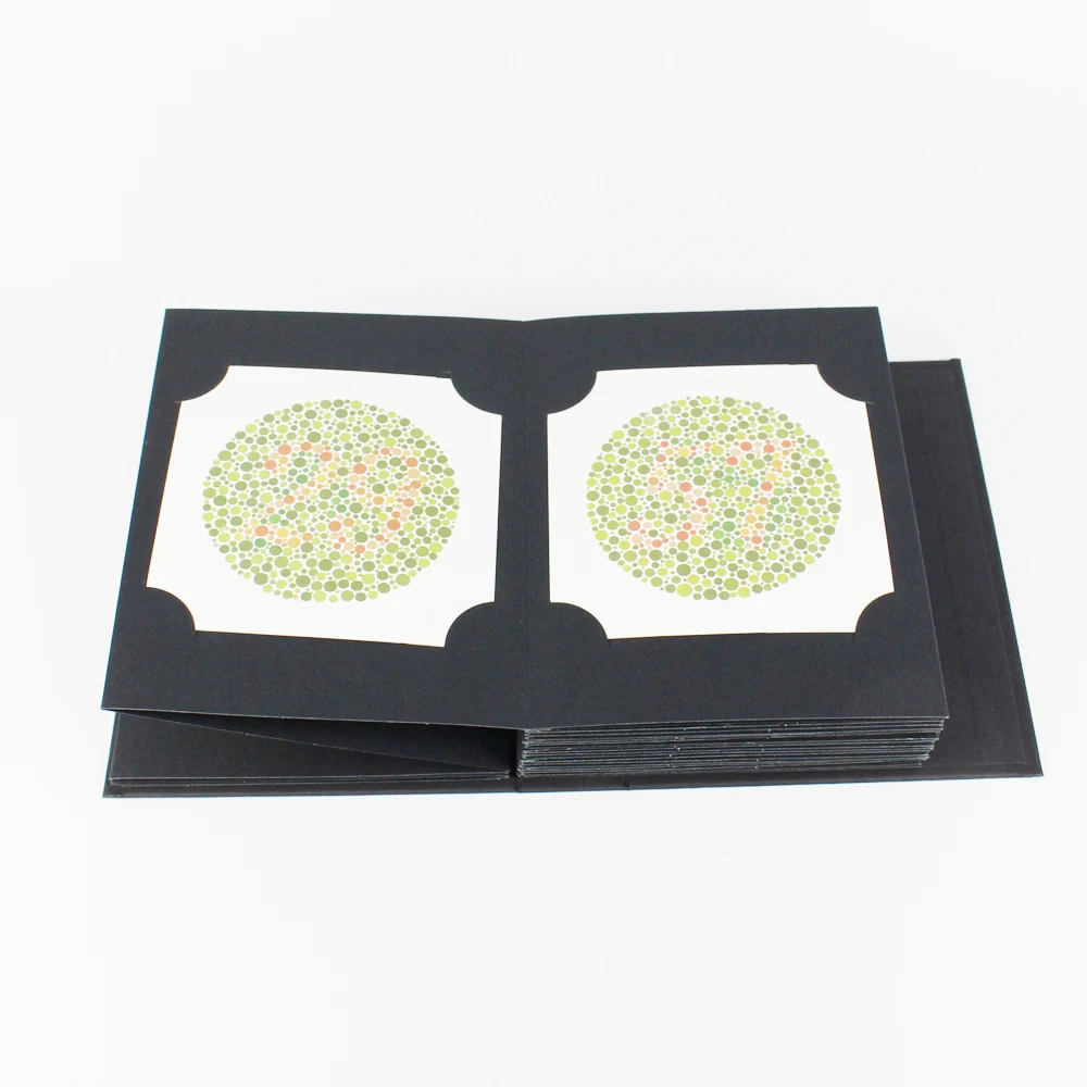 Ishihara Book Color Blindness Test Colour Dificiency Exam 38 Plates Ophthalmic Tool