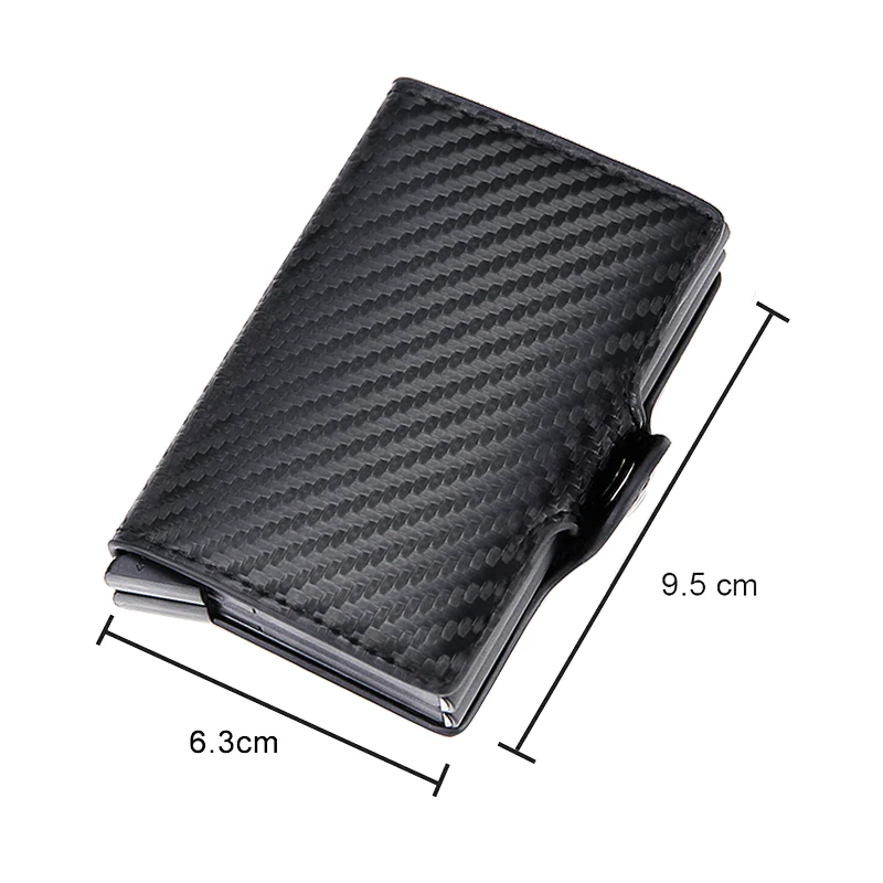 Wallet Card Holder RFID Blocking Protection Men ID Clip Leather Metal Aluminum Business Bank