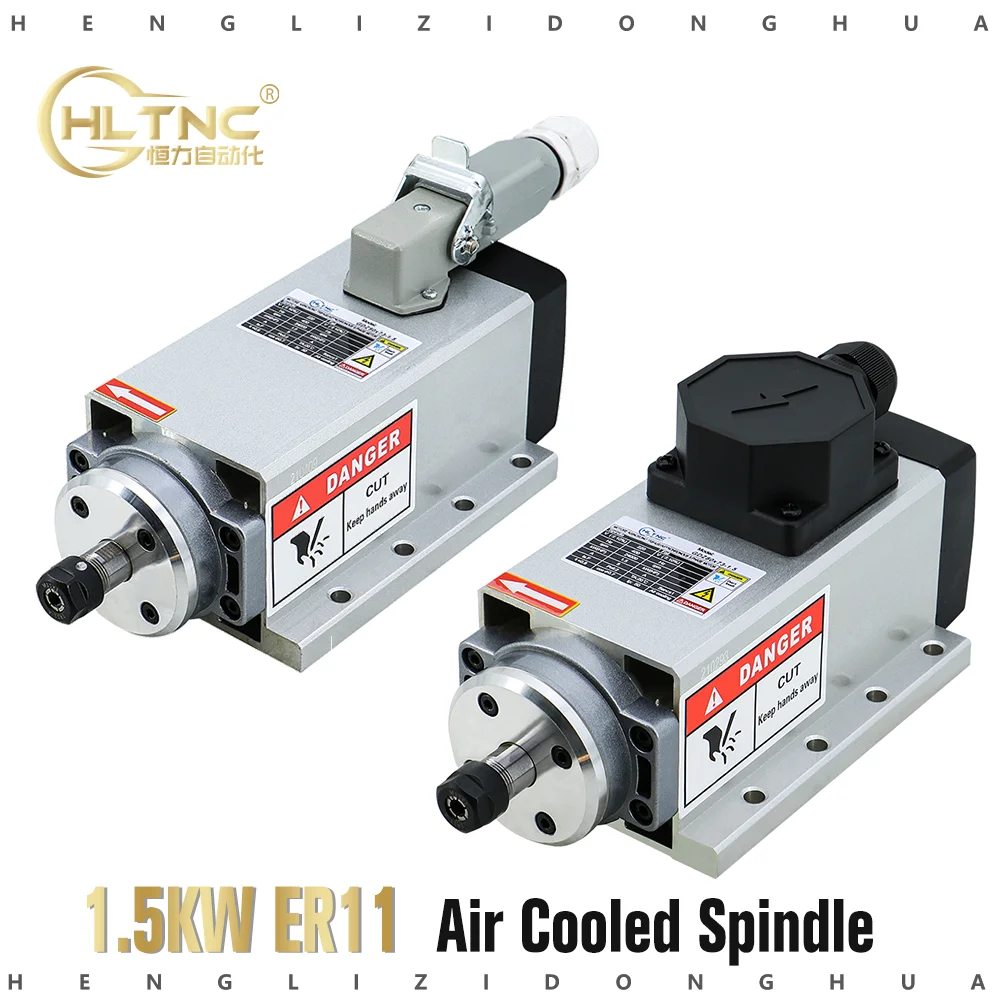 New 1.5KW ER11 Air Cooled Spindle Motor 24000rpm 220V 65mm CNC Engraving Milling 