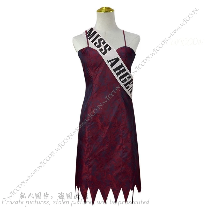 Miss Argentinien Schärpe – Weißer Satin Mit Glitzer-Schriftzug, 80 Cm, Für Halloween & Cosplay