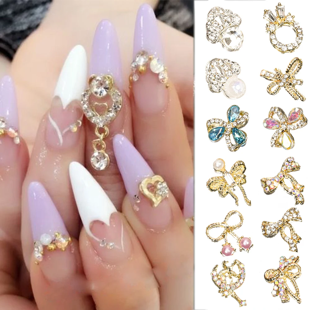 

10 шт., металлические украшения для ногтей