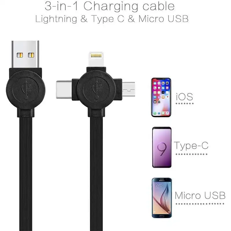 

4 в 1 Выдвижной кабель USB Type-C Micro USB для iPhone 13 12 11 Pro Max с подставкой для телефона 3 в 1 2 в 1 кабель для зарядки и передачи данных