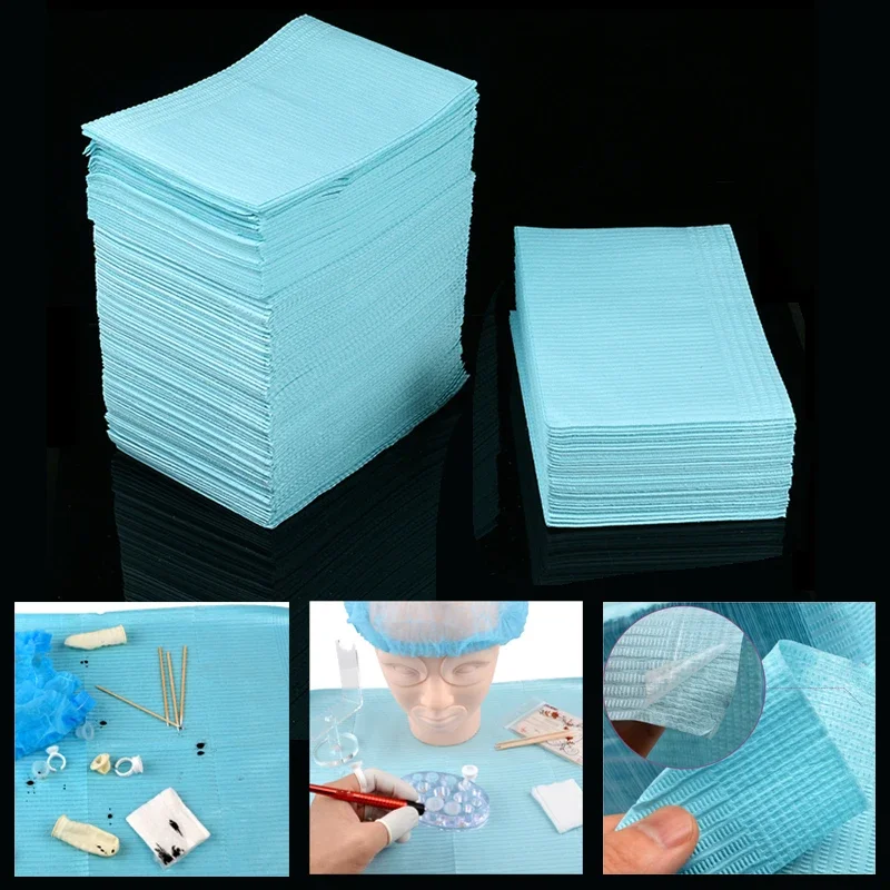 

125 Pcs Disposable Tattoo Clean Pad Table Covers Clean Pad Patient Dental Napkins Beauty Accessories Bibs