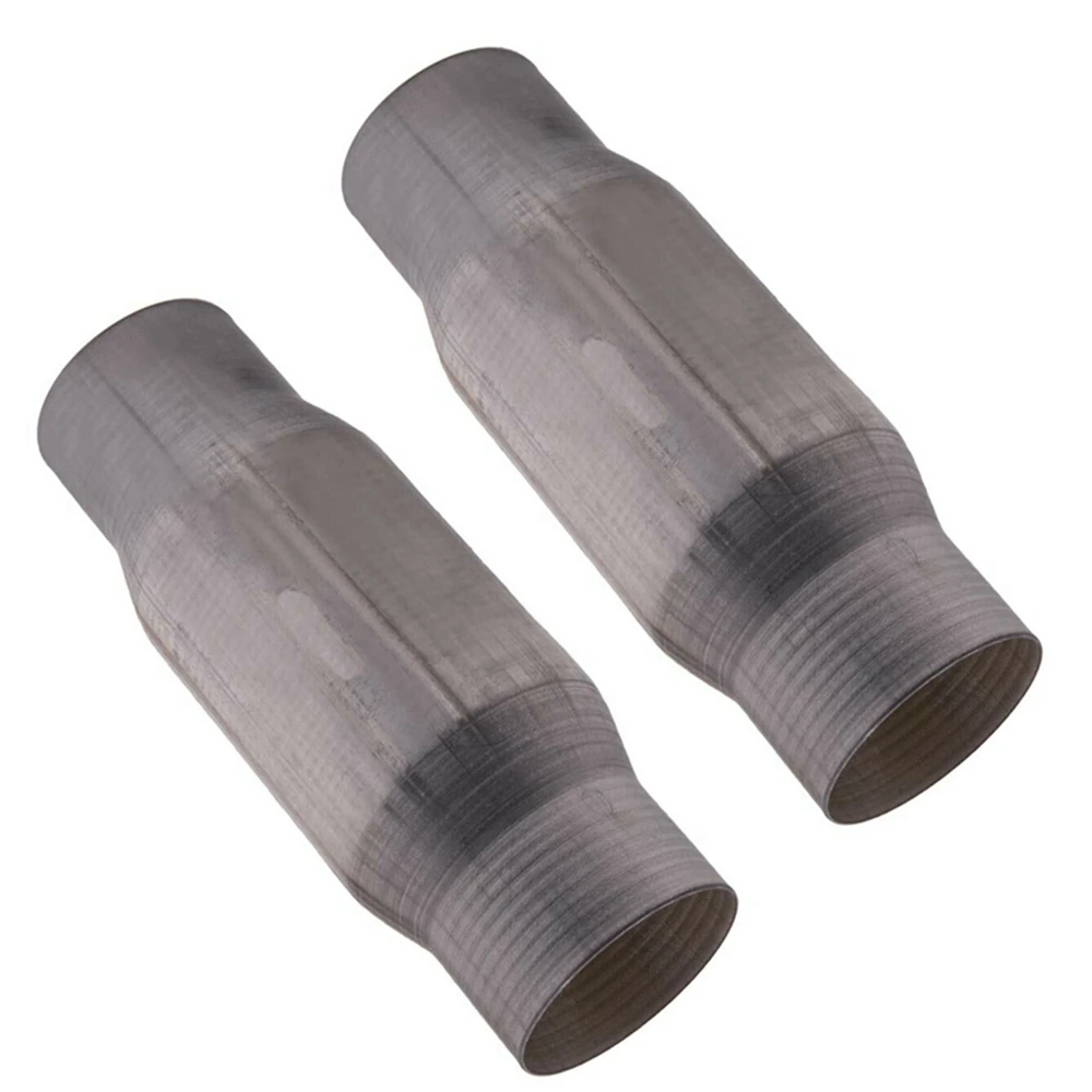 

2Pcs 3inch Spun Universal Catalytic Converter High Flow Stainless Steel 425250 Exhaust Catalytic